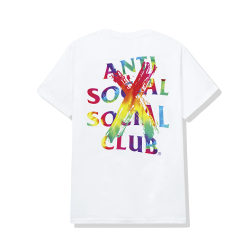 ASSC Club Cancelled Rainbow Tee - White Anti Social Social Club