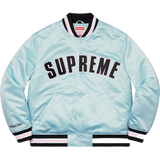 Supreme x Mitchell & Ness Satin Varsity Jacket - Light Blue