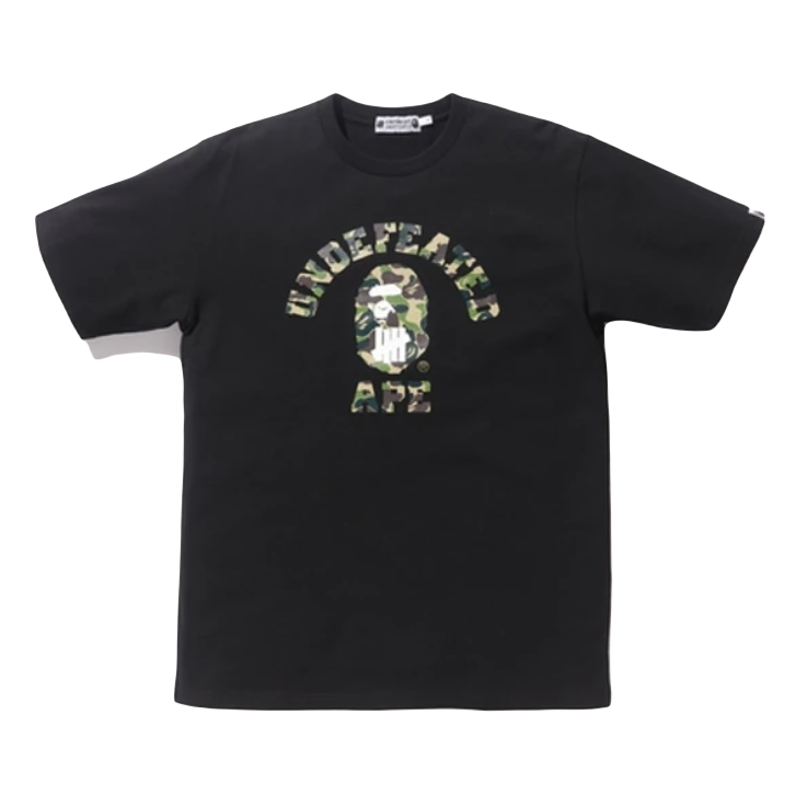 A Bathing Ape x Undefeated ABC College Tee - Black - Used