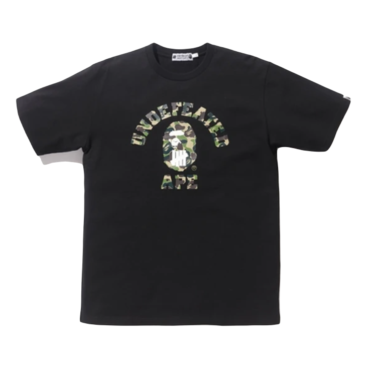A Bathing Ape x Undefeated ABC College Tee - Black Bape