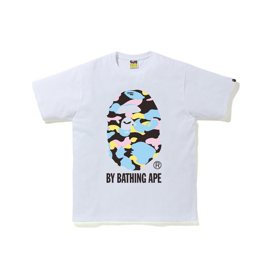 A Bathing Ape New Multi Camo By Bathing Tee - White Bape