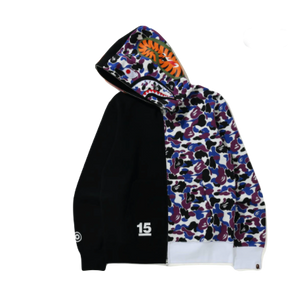A Bathing Ape HK 15th Anniversary Color Camo Tiger Half Full Zip-Up - Multi Bape