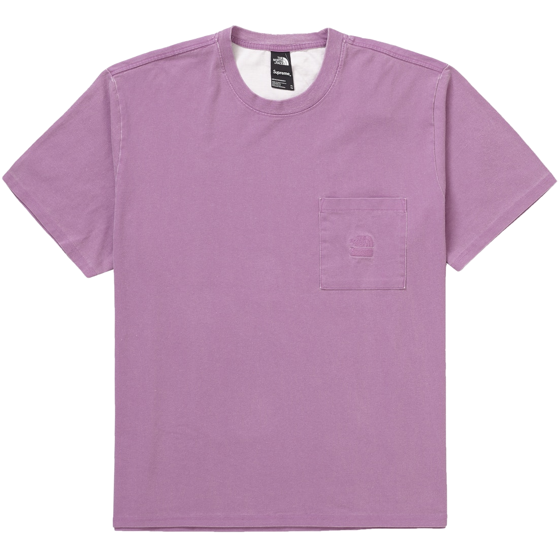 Supreme TNF Pigmented Print Pocket Tee - Washed Pink Supreme