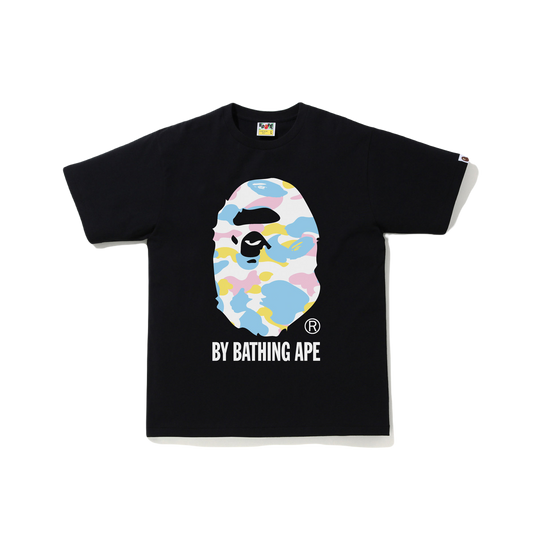 A Bathing Ape New Multi Camo By Bathing Tee - Black Bape