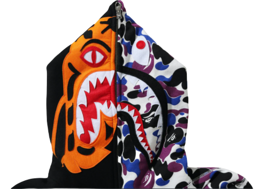 A Bathing Ape HK 15th Anniversary Color Camo Tiger Half Full Zip-Up - Multi Bape