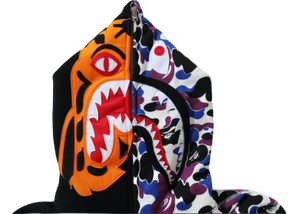 A Bathing Ape HK 15th Anniversary Color Camo Tiger Half Full Zip-Up - Multi Bape