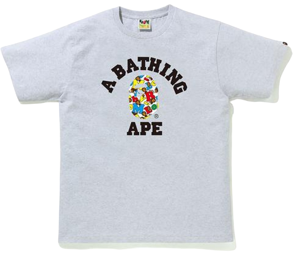 A Bathing Ape Baby Milo Alphabet College Tee - Used