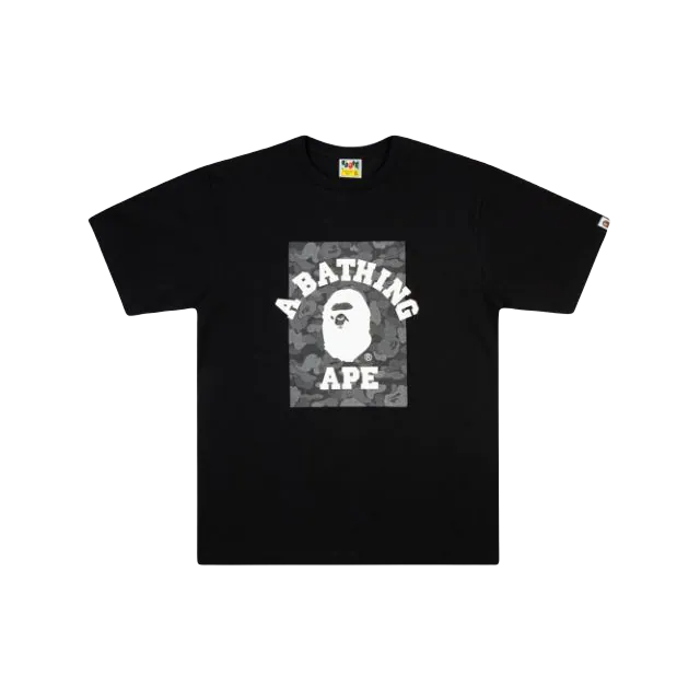 A Bathing Ape ABC Dot Reflective College Tee - Black Bape
