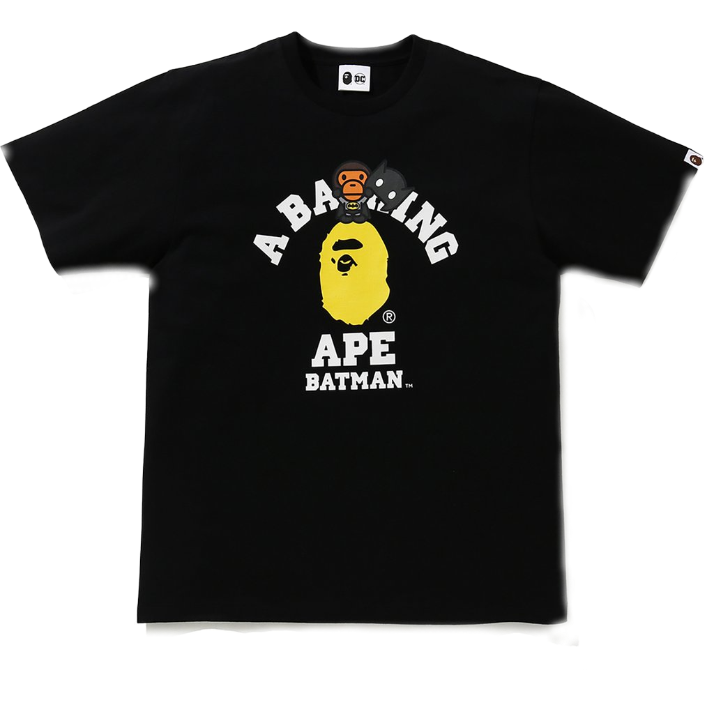 A Bathing Ape x DC Baby Milo Batman College Tee - Black Bape