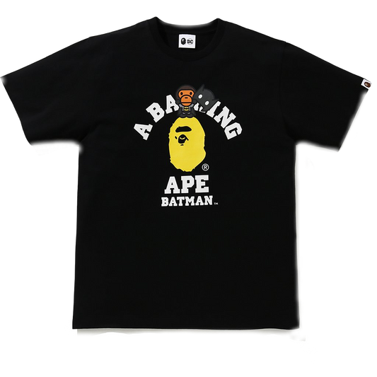 A Bathing Ape x DC Baby Milo Batman College Tee - Black Bape