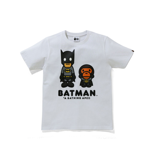 A Bathing Ape x DC Baby Milo Batman Tee - White - Used