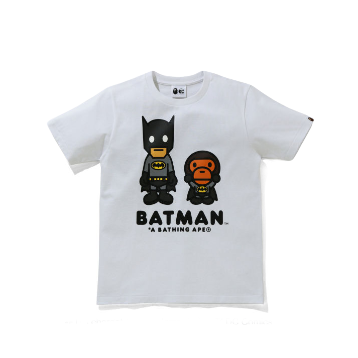 A Bathing Ape x DC Baby Milo Batman Tee - White - Used