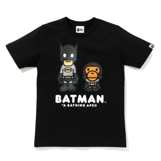 A Bathing Ape x DC Baby Milo Batman Tee - Black - Used Bape