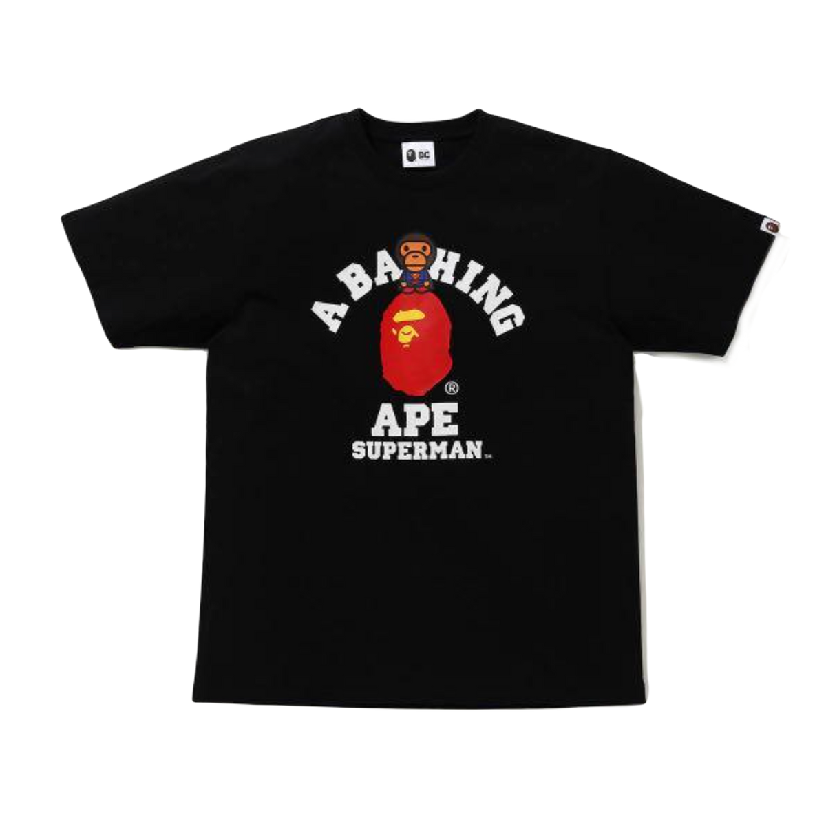 A Bathing Ape x DC Baby Milo Superman Tee - Black Bape