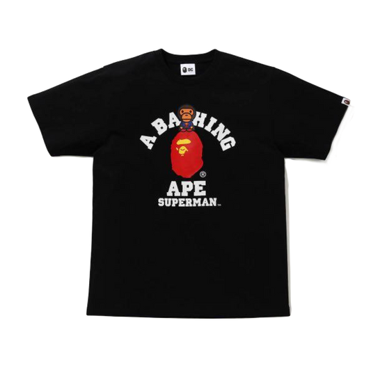 A Bathing Ape x DC Baby Milo Superman Tee - Black Bape