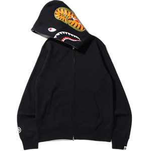 A Bathing Ape Shark Full Zip Hoodie (SS22) - Black Bape