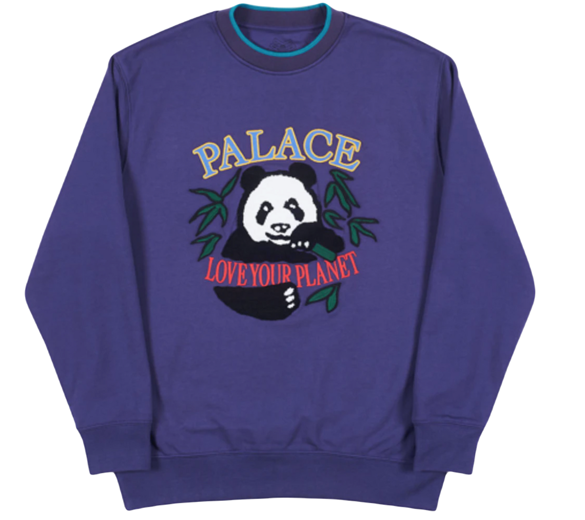 Palace Panda Crewneck - Purple - Used Palace