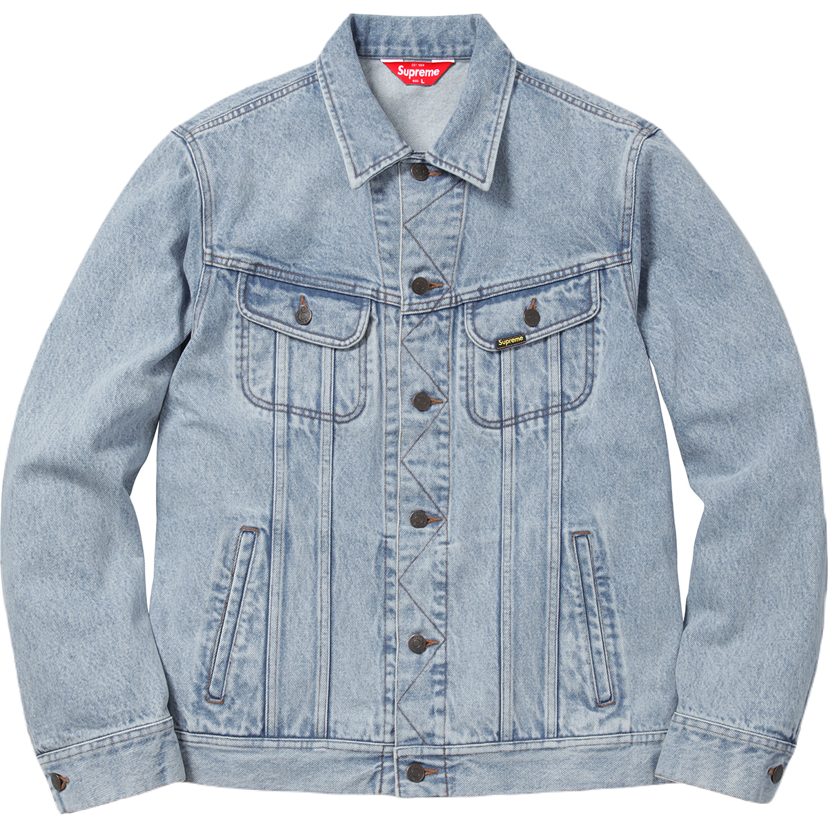 Supreme Denim Trucker Jacket SS16 - Blue Supreme