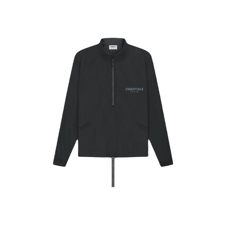 Fear of God Essentials Half Zip Track Jacket - Black Fear of God