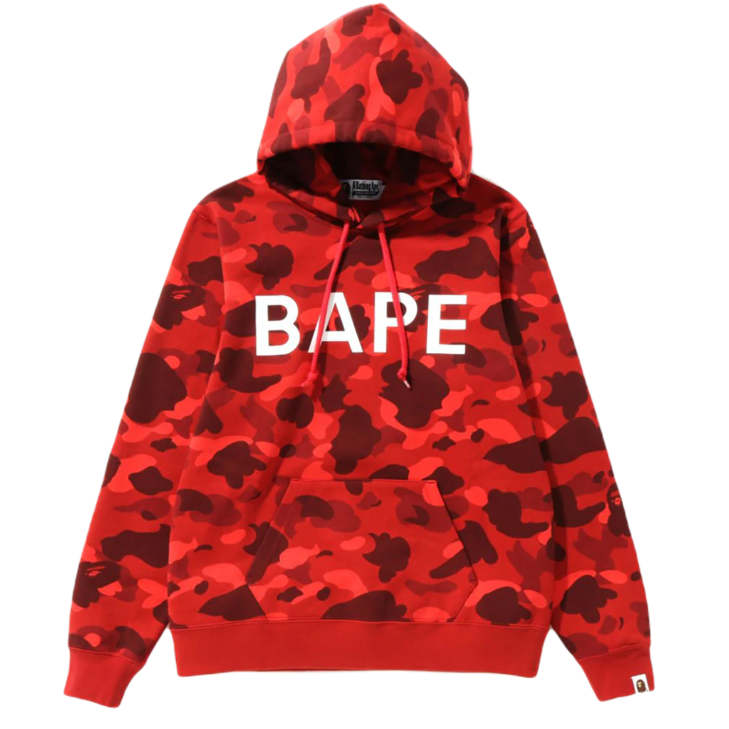 A Bathing Ape Color Camo Hoodie - Red Camo Bape
