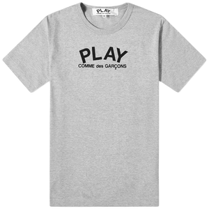 Comme Des Garcons PLAY Back Logo Heart Tee - Grey