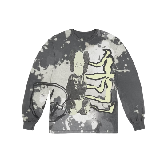 Cactus Jack + KAWS For Fragment L/S Tee - Tie Dye - Used
