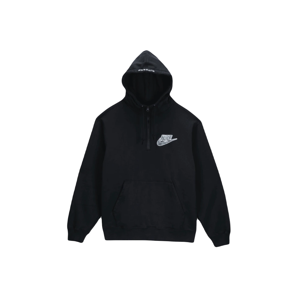 Supreme x Nike Half Zip Hooded Sweatshirt - Black