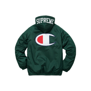 Supreme x Champion Sherpa Lined Hooded Jacket - Dark Green Supreme