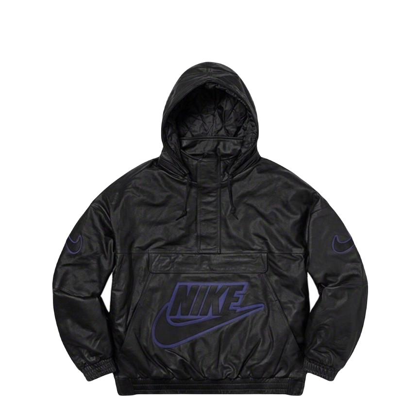 Supreme x Nike Leather Anorak - Black Supreme