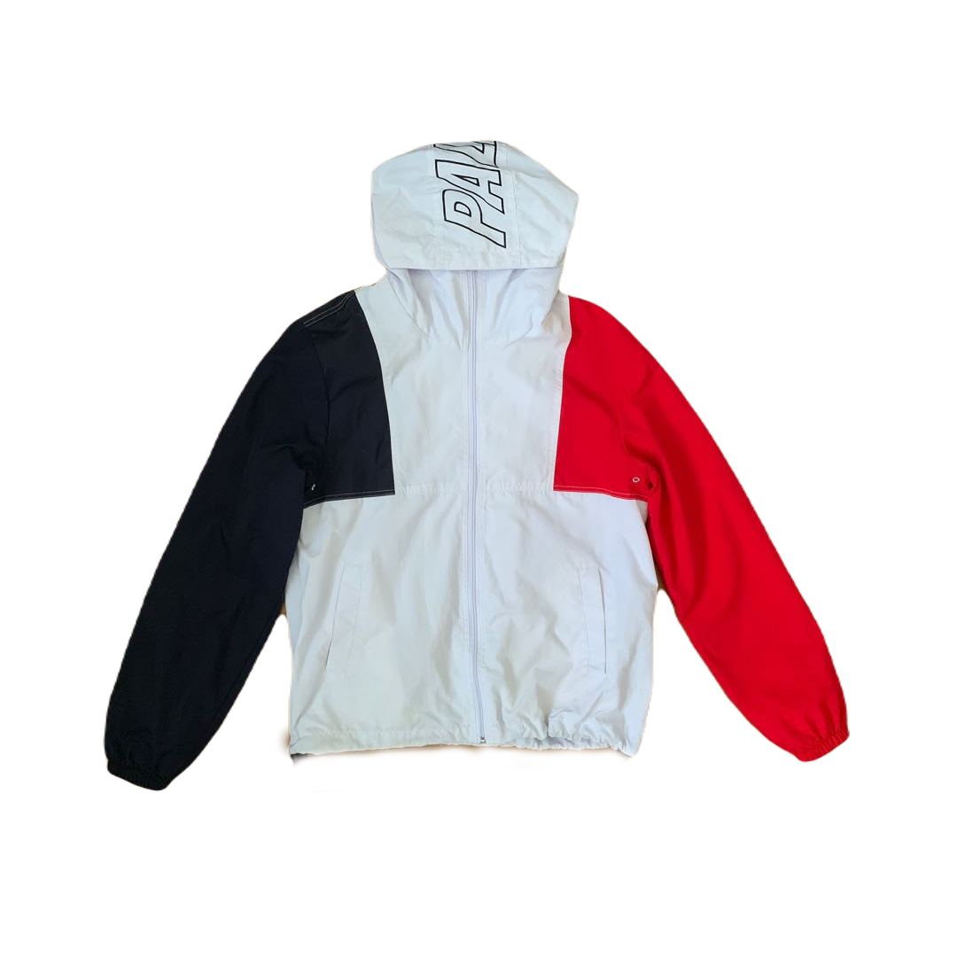 Palace Tricolor Windbreaker Jacket - Red/White/Blue - Used Palace