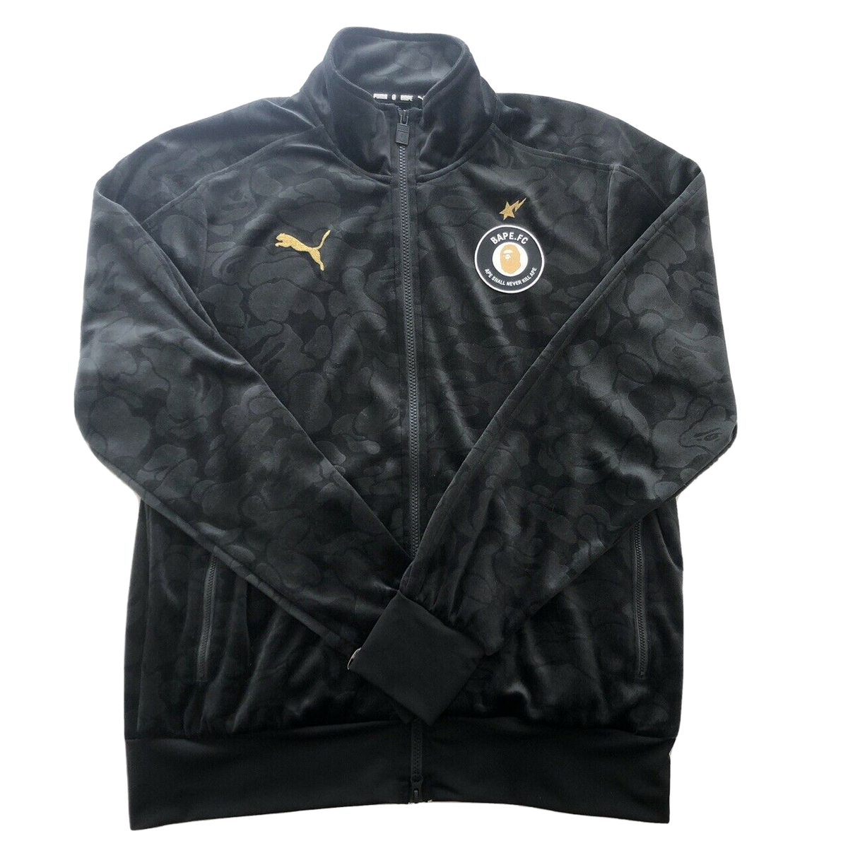 A Bathing Ape x Puma T7 Velour Jacket - Black Bape