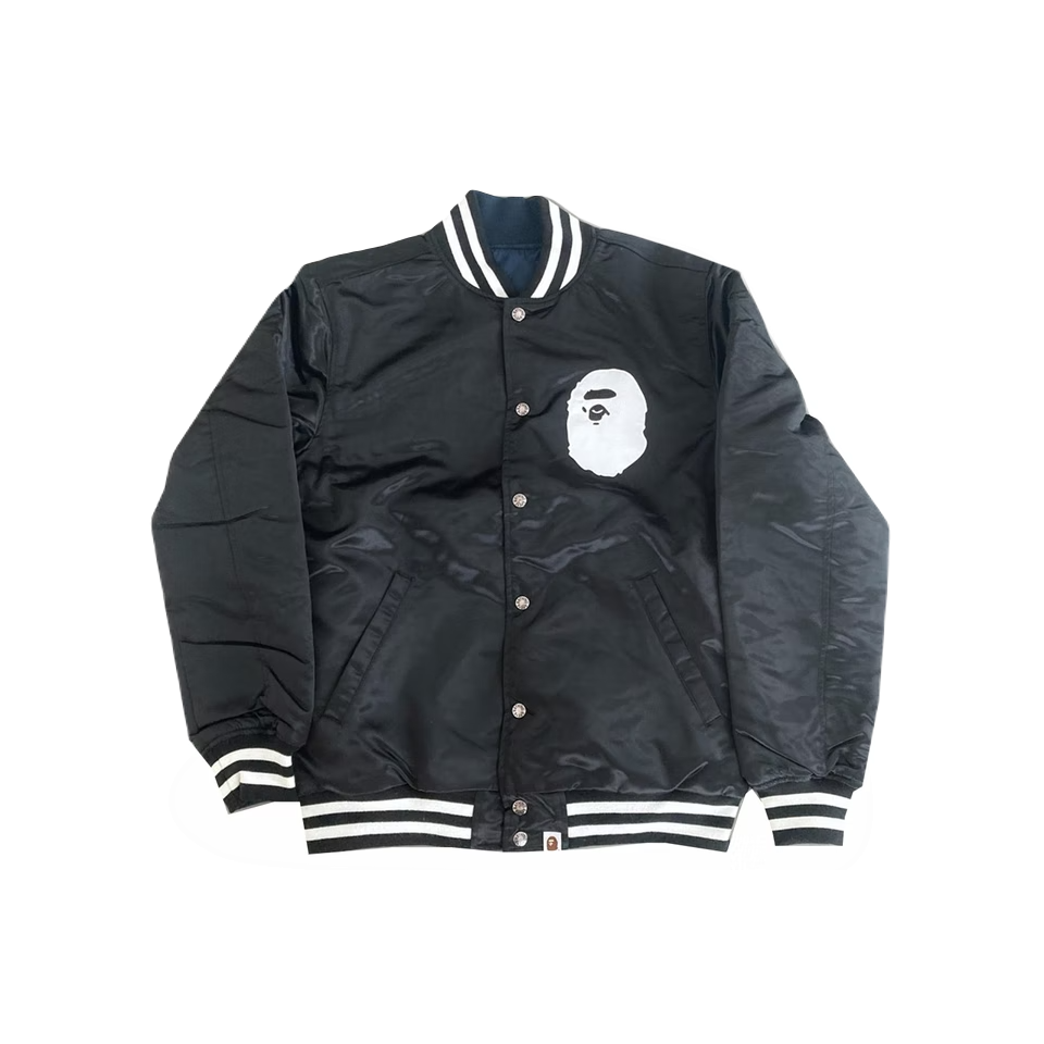 A Bathing Ape Happy New Year Varsity Jacket - Black SS22 Bape