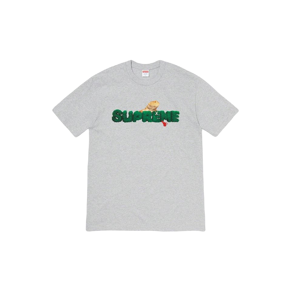 Supreme Lizard Tee - Heather Grey Supreme