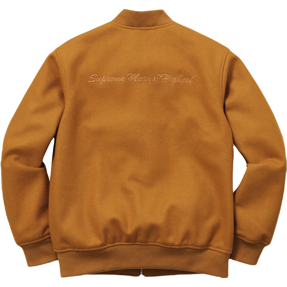 Supreme Old English Zip Varsity Jacket - Dark Gold Supreme