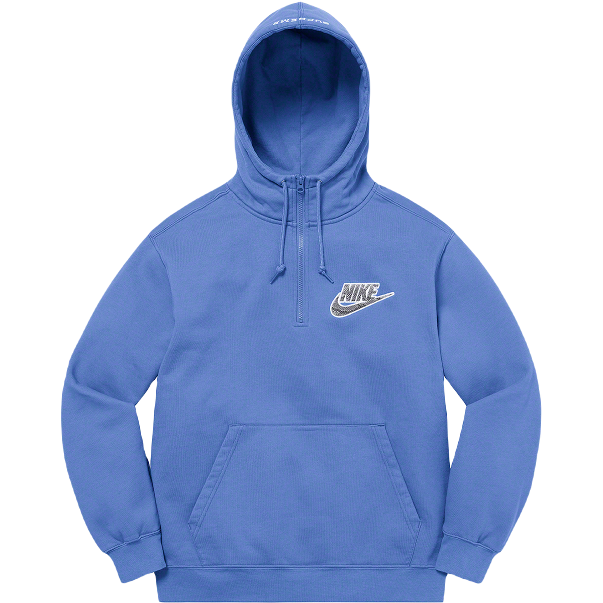 Supreme x Nike Half Zip Hooded Sweatshirt - Blue Nike