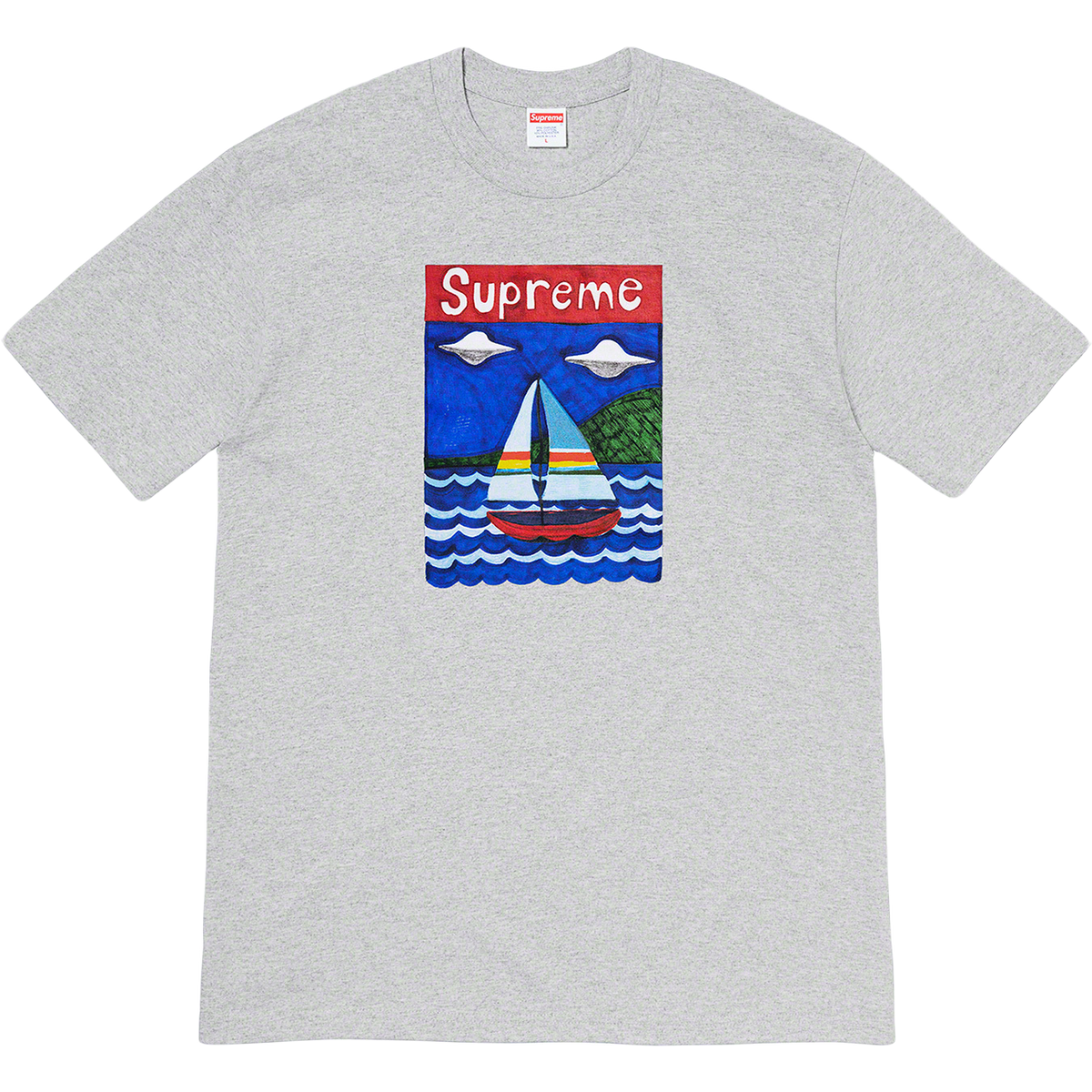 Supreme Sailboat Tee - Heather Grey Supreme