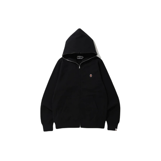 A Bathing Ape One Point Full Zip Hoodie - Black Bape