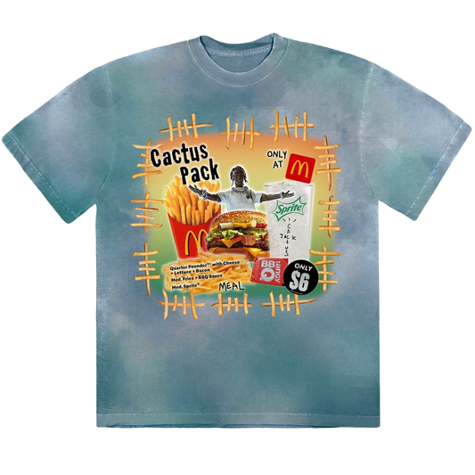 Travis Scott x McDonalds Cactus Pack Vintage Bootleg T-Shirt - Blue