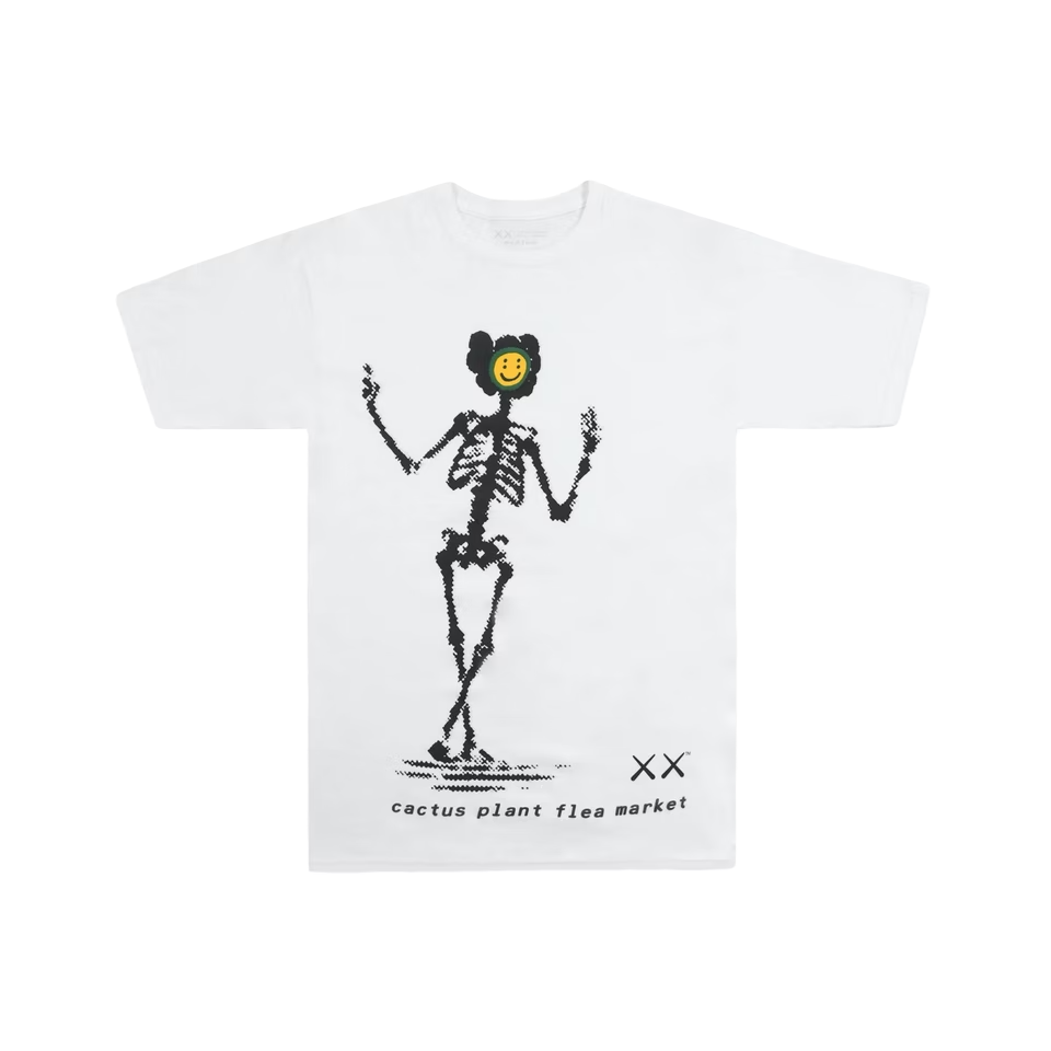 KAWS x Cactus Plant Flea Market Tee - White - Used Kaws