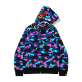 A Bathing Ape x Kid Cudi Shark Full Zip Hoodie - Navy Blue