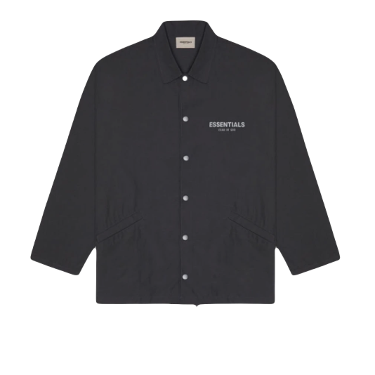 Fear of God Essentials Coach Jacket - Black - Used Fear of God