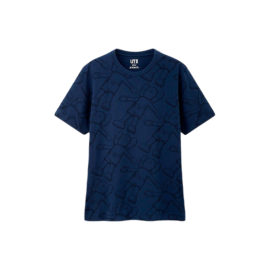 Kaws x Uniqlo All Over Holiday Print Tee - Blue - Used