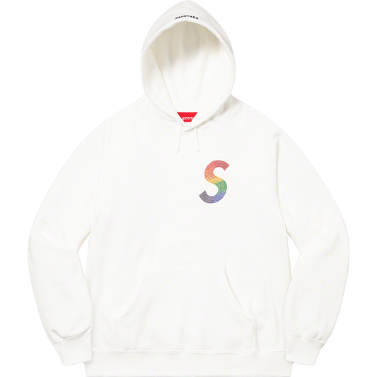 Supreme Swarovski S Logo Hooded Sweatshirt - White Supreme