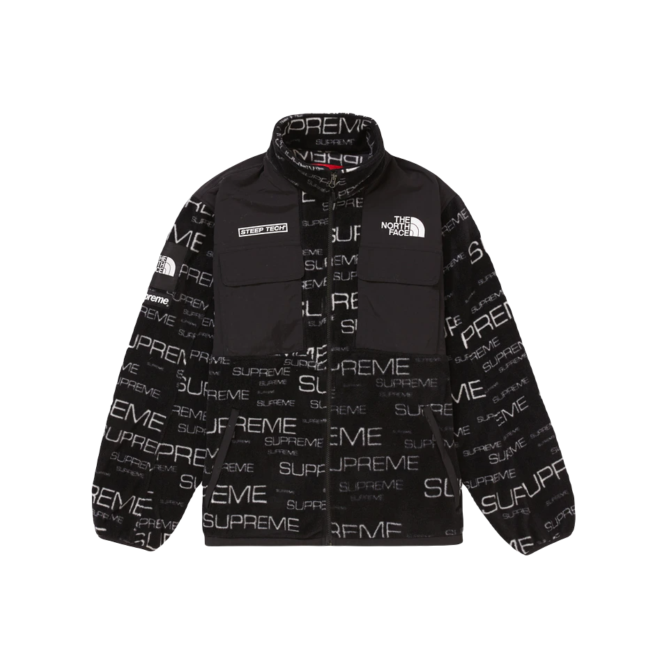 Supreme x The North Face Steep Tech Fleece Jacket - Black Supreme