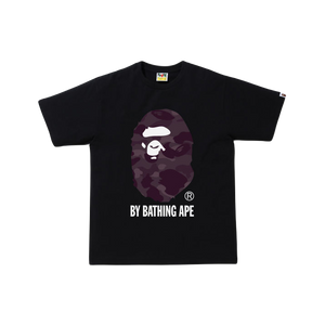 A Bathing Ape Color Camo By Bathing Ape Tee - Black/Burgundy