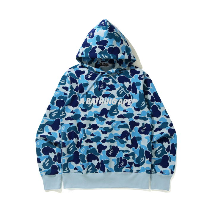 A Bathing Ape ABC Camo Pullover Hoodie - Blue Bape