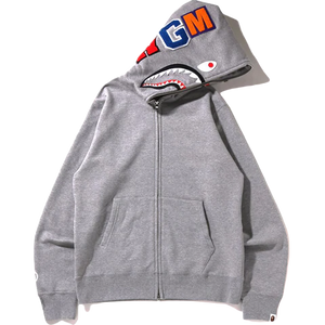 A Bathing Ape Shark Full Zip Hoodie (SS22) - Gray Bape