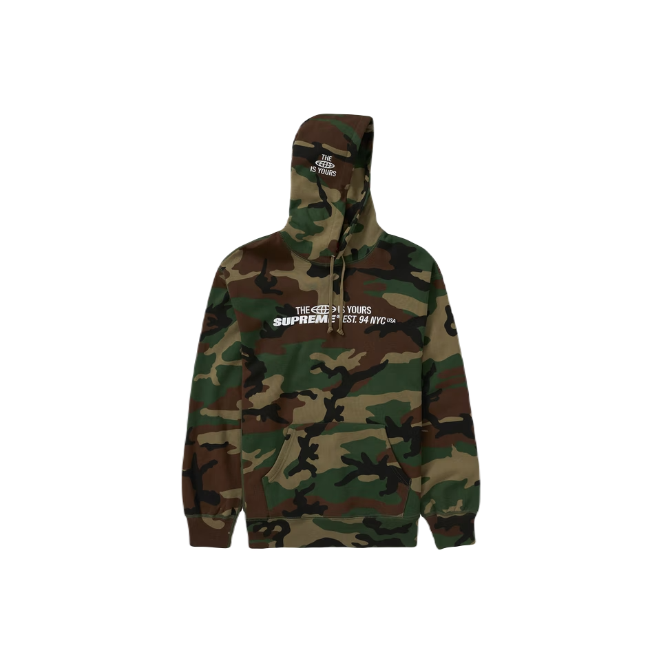 Supreme World Is Yours Hooded Sweatshirt - Woodland Camo