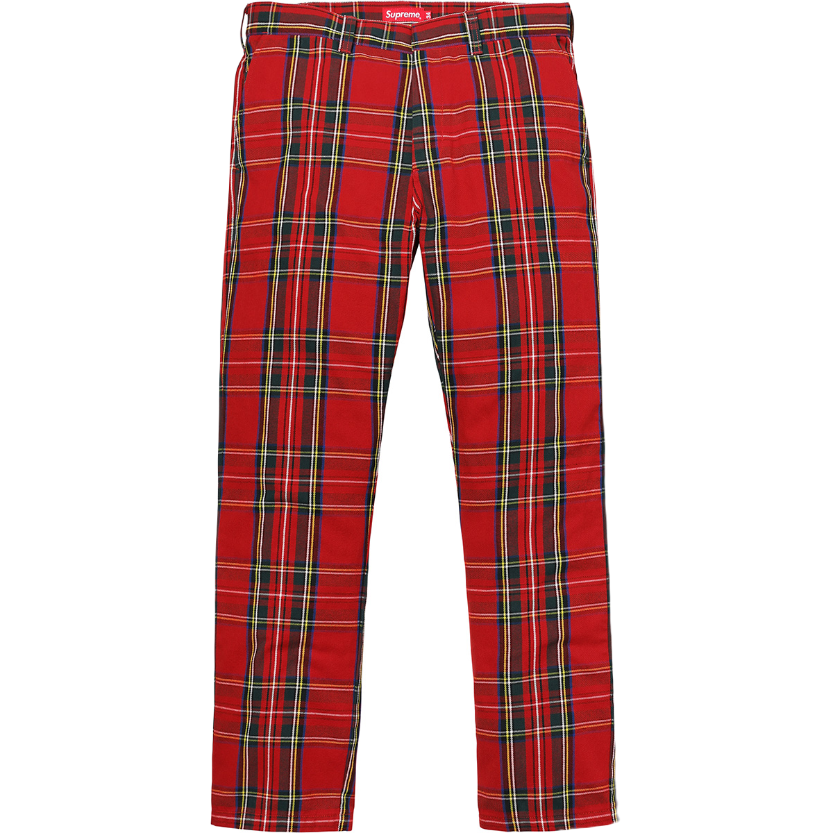 Supreme Work Pant - Red Royal Stewart - Used Supreme