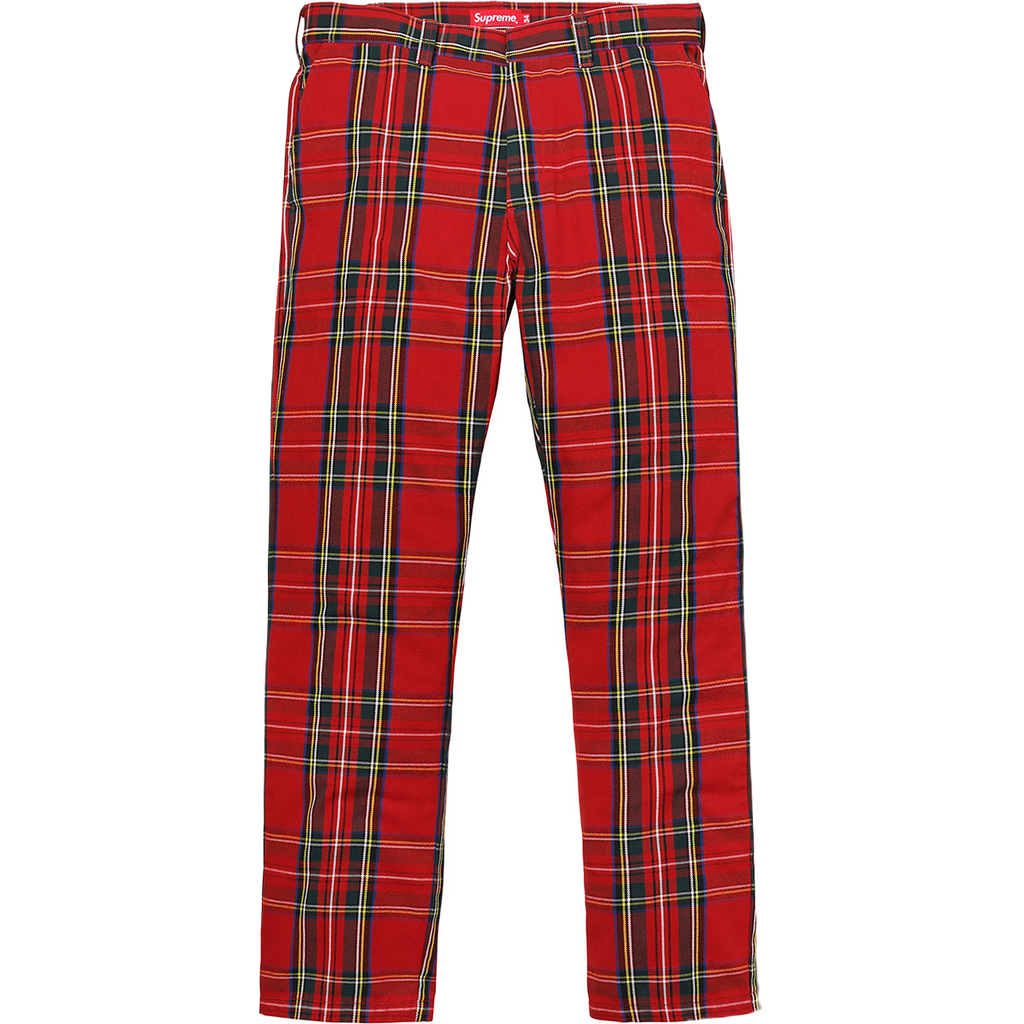 Supreme Work Pant - Red Royal Stewart - Used